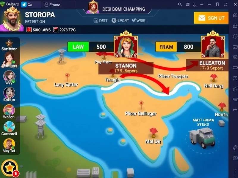 Desi BGMI Champion gameplay screenshot showing Indian themed map